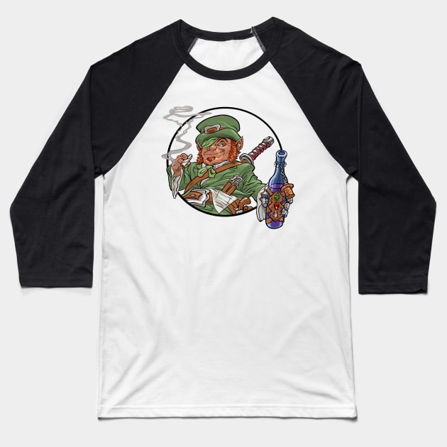 Party Leprechaun Baseball T-Shirt by AyotaIllustration